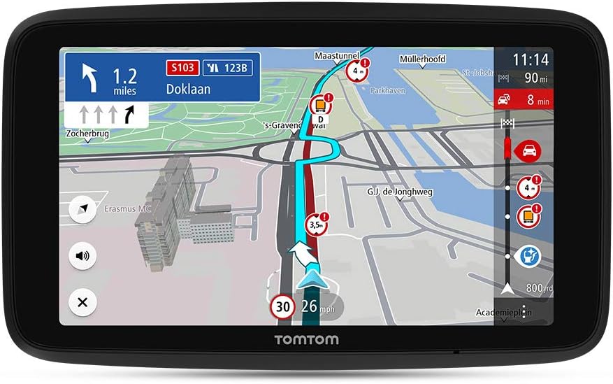 TomTom GO Expert Truck Navigation Device (7 Inch HD Screen, Routes for Large Vehicles, Avoid Traffic Jams Thanks to TomTom Traffic, World Maps, Limitation Warnings, Quick Updates via WiFi) Black