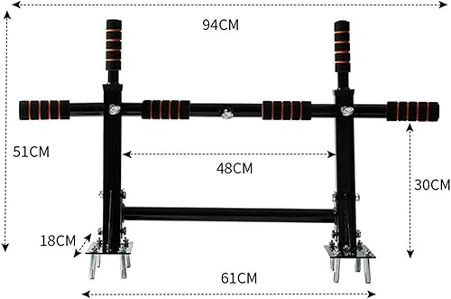 Miniatura 7 de Barras de dominadas para entrenamiento de fuerza, soportes de inmersión para entrenamiento de fuerza, barras de dominadas, barra horizontal montada