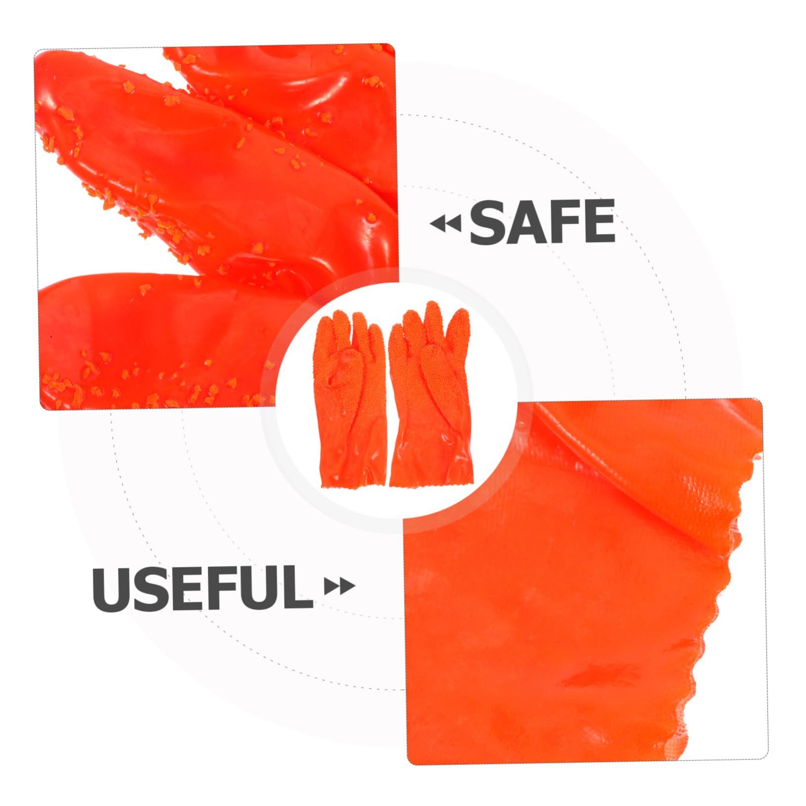 POPETPOP 6 Pares de Guantes para Limpieza de Tuberías Resistentes Abrasión, Impermeables de Goma para Uso Industrial y Sistemas de Drenaje Comercial
