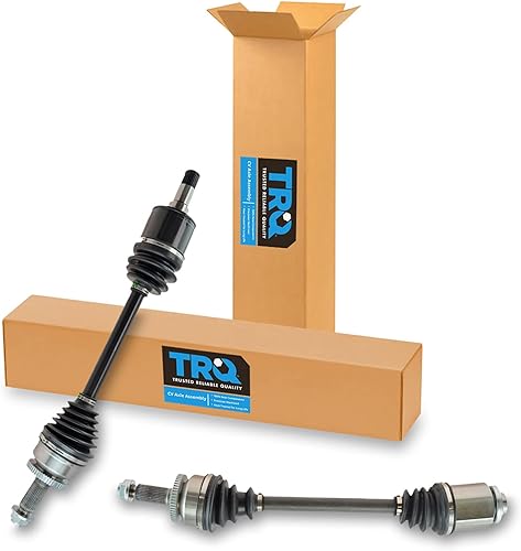 Miniatura 112 de TRQ Juego de 2 piezas de ensamblaje de eje CV delantero del lado del conductor y del pasajero, compatible con transmisión automática Mazda 3 i