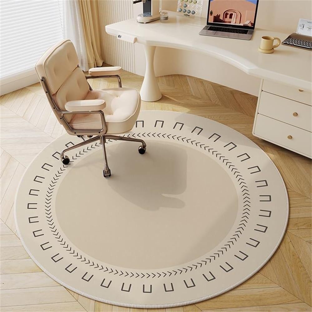 SSDDLZEQ Premium durable range Round Office Carpet And Hardwood Floor Multi-purpose Protective Mats(Simplicity,60cm)
