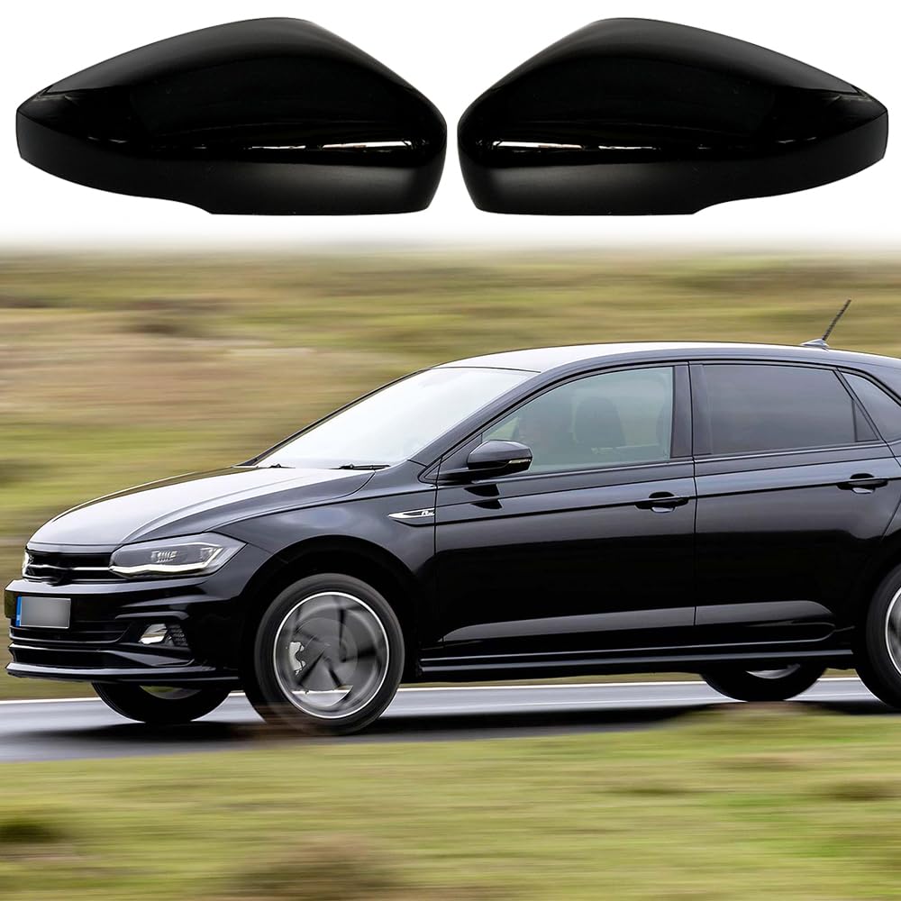 Couvercle de Rétroviseur, Coque de Retroviseur Exterieur de Voiture Capuchon de Rétroviseur Compatible avec VW Polo 5 (6R / 6C) 2010-2017