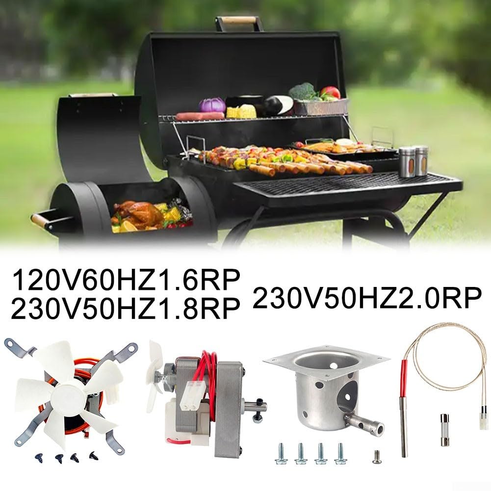 Robustes Grillteil-Set mit Schneckenmotor, Induktionsventilator, Flammentopf, Hot Rod-Zünder und Schrauben, geeignet für Pellet-Grills (120 V, 60 Hz, 1,6 U/min)