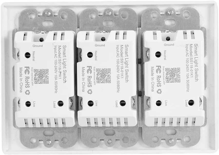 Buy 1 get 1 1/2/3 Gang Smart WiFi Wall Light Switch Timer for Alexa Home Smart WiFi Light Switch (03) 🛒 Crazy Deals 1/2/3 Gang Smart WiFi Wall Light Switch Timer for Alexa Home Smart WiFi Light Switch (03)