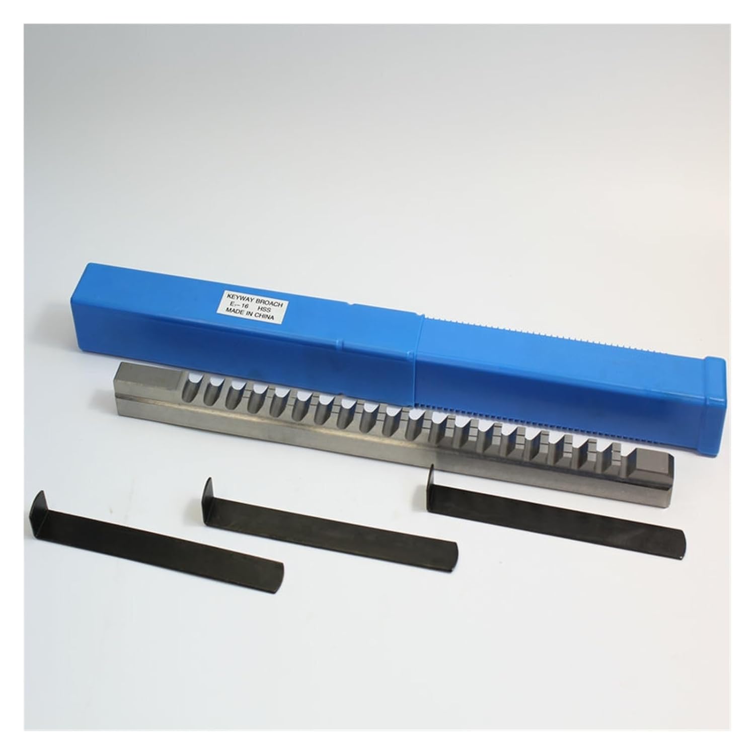 E-16MM E-18MM Push-Type Keyway Broach 5/8 3/4 High-Speed Steel Broach Cutting Tool for CNC Router Metalworking Heat Resistance(5/8"E)