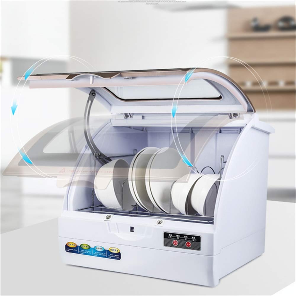 Lavavajillas de encimera portátil Compacto con Estante de 6 Posiciones y Cesta para Cubiertos, diseño de turbina, para apartamento, Oficina, hogar, Cocina, 800 W