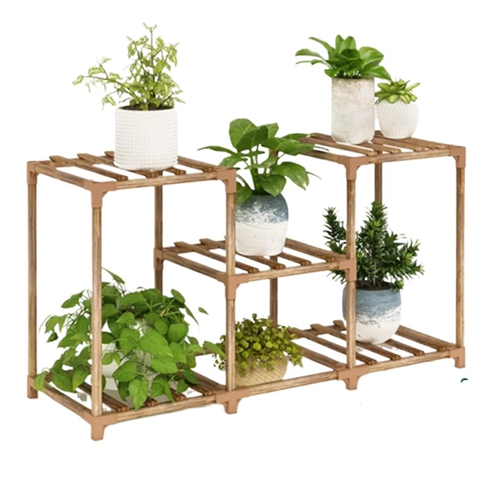 IOPKLYTF Plant Stand Plant Flower Stand 4/5 Shelves Wooden Display