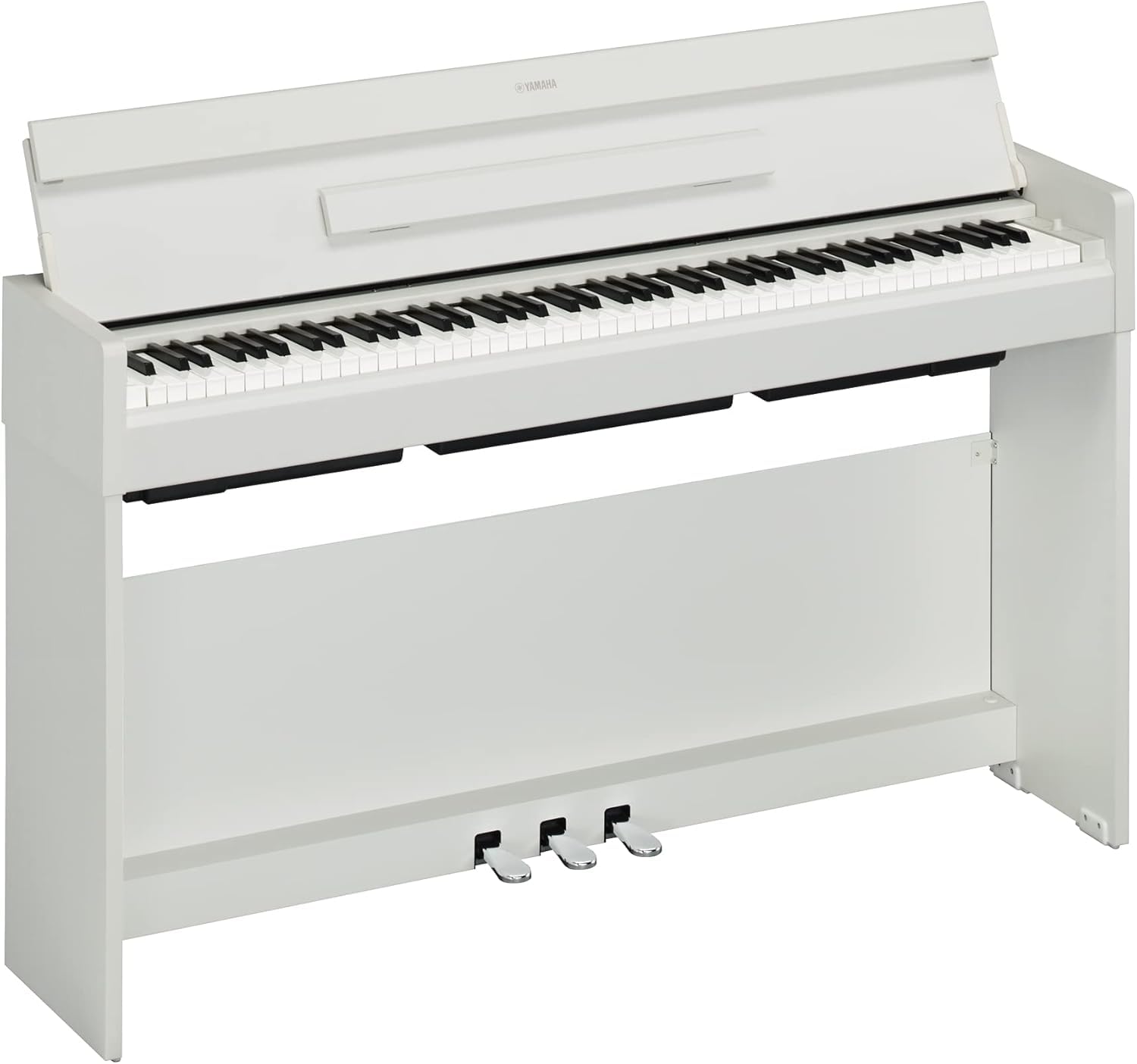 Yamaha Piano digital ARIUS YDP-S35 blanco: piano digital moderno y elegante para músicos aficionados, incluido con auriculares HPH-150