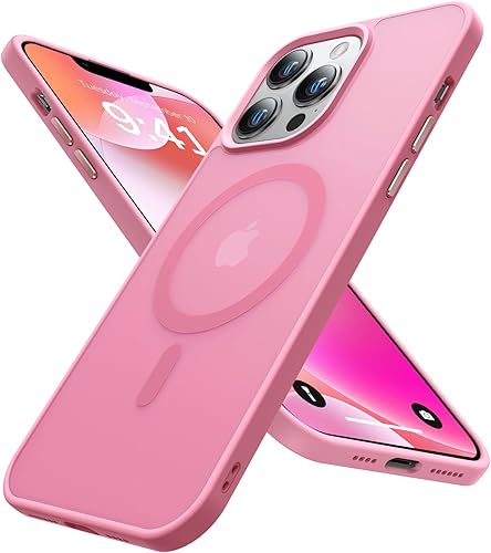 Kocanasi Funda magnética para iPhone 13 Pro Max compatible con MagSafe probada en caídas de grado militar de 10 pies Funda delgada translúcida mate