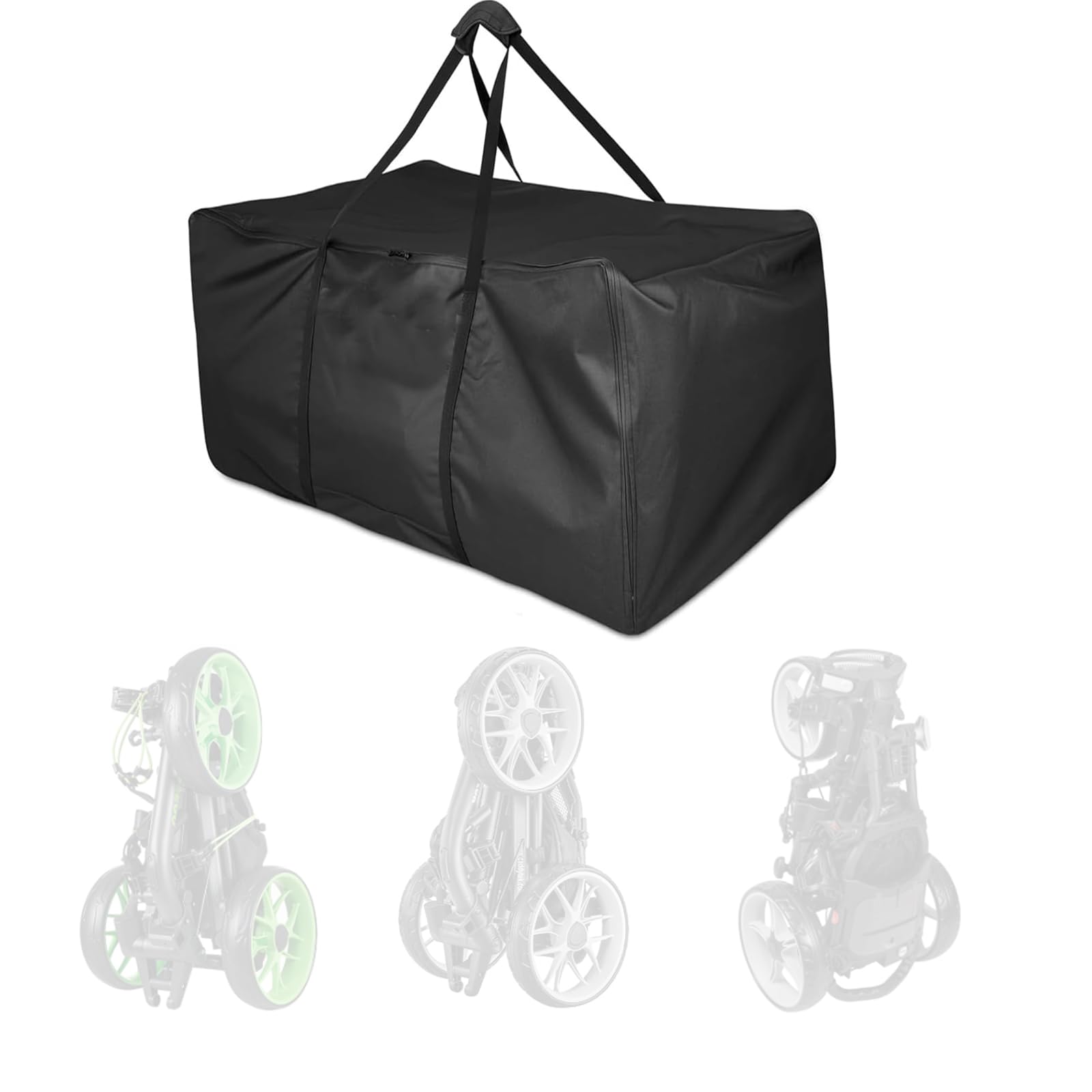Aidetech Golf Push Cart Bag Fits for Caddytek, Heavy-Duty Universal Carrying Storage Bag for 3 Wheel/4-Wheel Foldable Push Carts, Durable Lightweight Carts Replacement Bag - 30" L x 18" W x 16" H