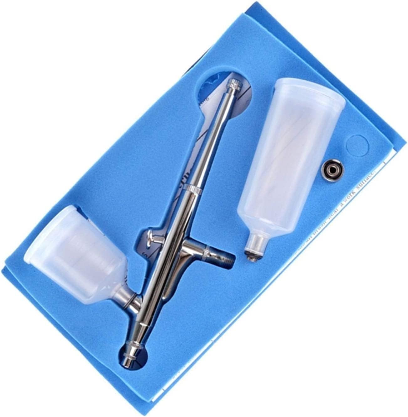Airbrush Kit Airbrush Gravity Feed Double Action Airbrush for Cake Tattoo Nail 20cc 40cc Feeding Pot for Nail Art, Makeup, Painting, and Cake Decorati(0.5mm)