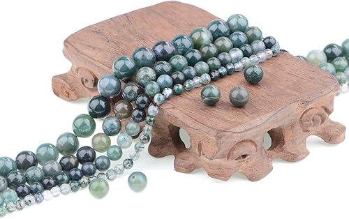 Miniatura 3 de Bymitel 45 cuentas de piedra sueltas y auténticas naturales, redondas, espaciadores de piedras preciosas para hacer joyas de 15.5 pulgadas por hebra