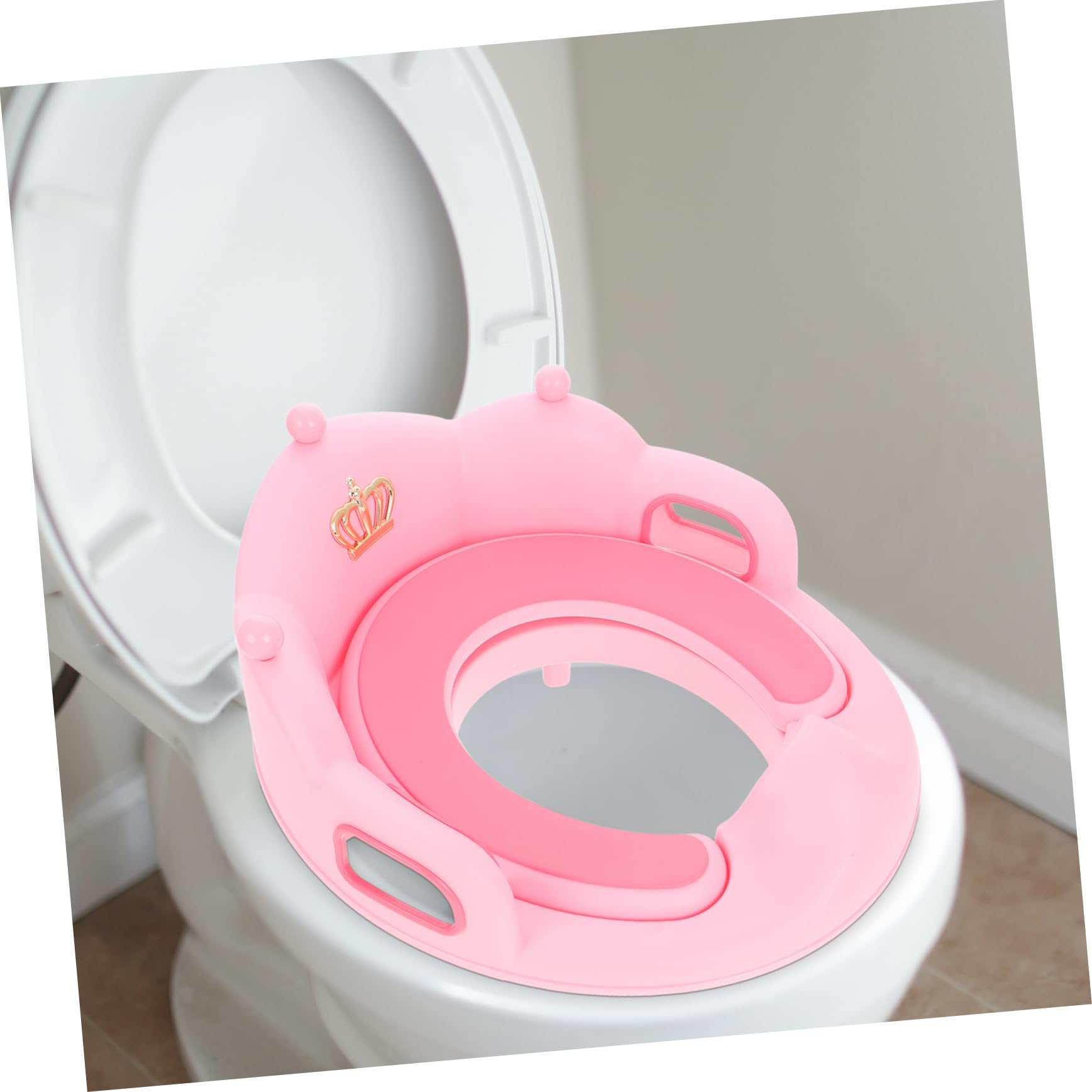 HEMOTON Asiento de Inodoro para Reductor Wc Asiento de Entrenamiento para Niñas y Pequeños Color Neutro para Casa y Viajes