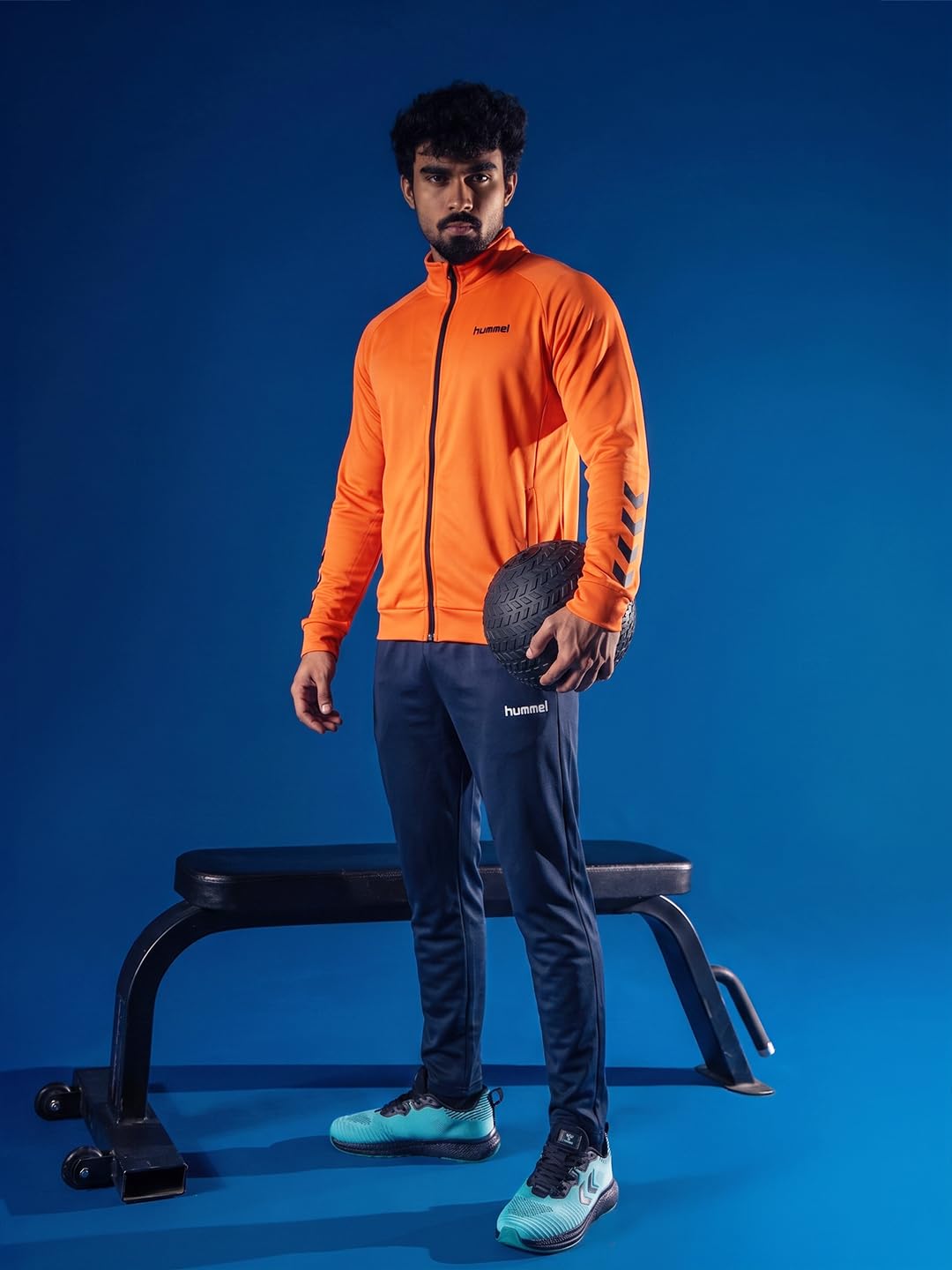 hummel Promo Men's All weather Regular Fit Track Suit with Zipper and Pockets Comfortable Breathable Stretchable Soft Fabric For Everyday Use Ideal for Gym Training or Running Loungwear 3