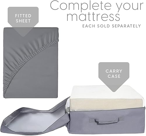 Miniatura 8 de Milliard Colchón plegable en tres partes con funda lavable funda ahorro de espacio tamaño Single 75 x 25 x 4 pulgadas