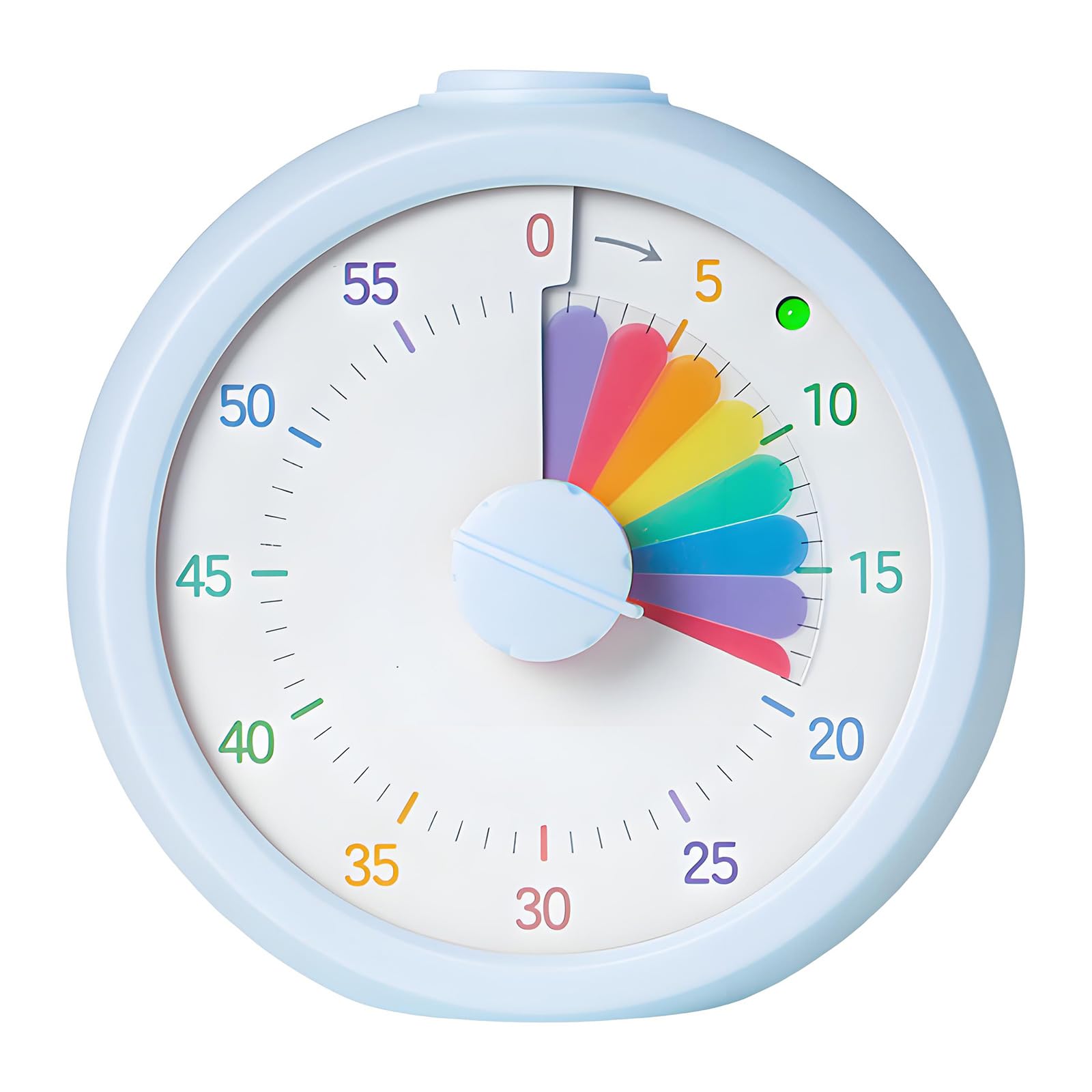 Analog Study Timer with Visible Countdown Window, Desktop Clock for Family Homework Reading Practice and Kitchen Tasks Analog Countdown Clock Visual Routine Reminder Visible Number Scale Desk Study