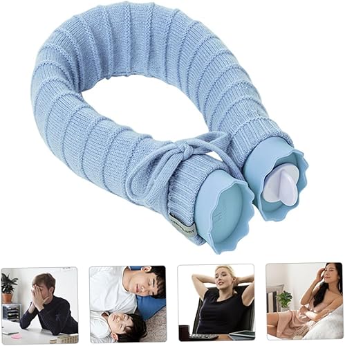 Miniatura 7 de U Shape Hot Water Bag Neck Warmer with Plush Cover Safe Silica Gel Fillable Hot Water Pouch for Shoulder and Cervical Vertebra Relief Cold Heat