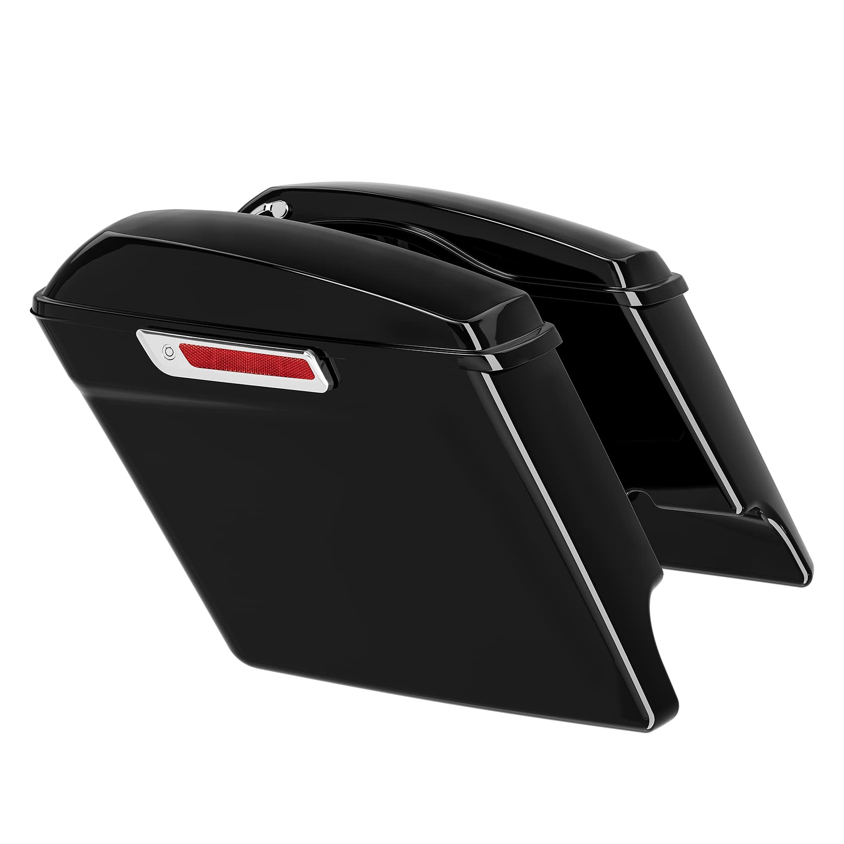 TCMT5" Motorcycles Stretched Extended Saddlebags Fits For Harley 2014-2024 Touring Models FLT FLHT FLHTCU FLHRC Road King Road Glide Street Glide Electra Glide Ultra-Classic