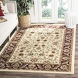 SAFAVIEH Lyndhurst Collection Area Rug - 9' x 12', Ivory & Red, Traditional Oriental Design, Non-Shedding & Easy Care, Ideal for High Traffic Areas in Living Room, Bedroom (LNH215A)