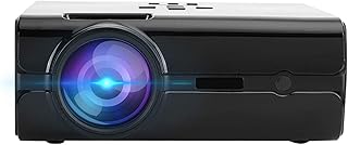 Lazmin112 Projector, Mini Portable Home Theater HD Video Projector Same Screen Wireless WiFi Supports 720P/1080P Compatible with USB/Memory Card//VGA/AV/TV (JP Plug)