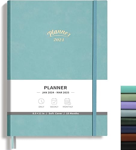 Miniatura 1 de RETTACY Agenda 2024  Calendario 2024  Agenda 2024-2025 diaria, semanal y mensual, enero 2024  marzo 2025, papel premium sin ácidos de 3.53 ozm, tapa