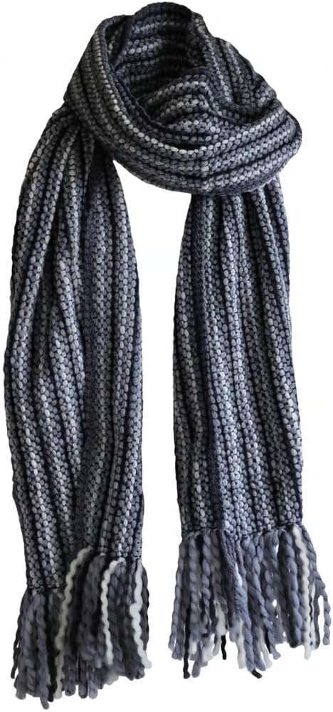Tumia LAC - Striped Thick, Extra Long Luxurious Scarf - Handmade and Very Warm - Unisex