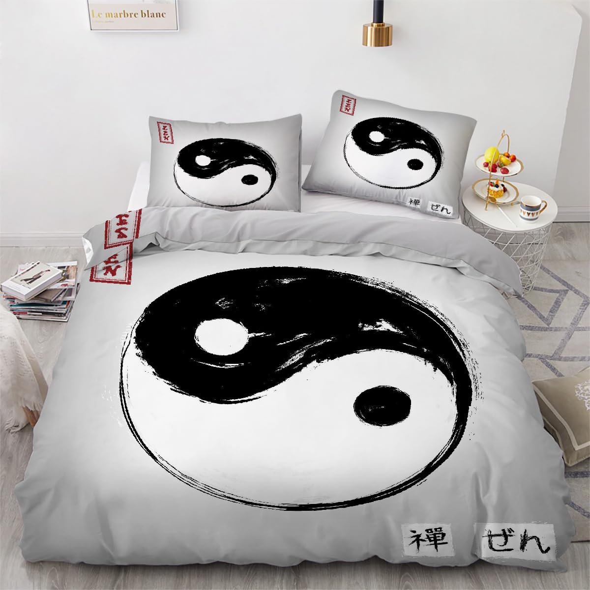 Housse de couette Tai Chi 240x260cm avec 2 taies d'oreiller
