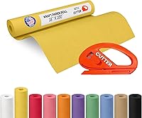 Vista 47 de Rollo de papel kraft amarillo de 36" x 1200" (100 pies) con cortador - Papel de regalo hecho en EE. UU. para embalaje, mudanza, envío