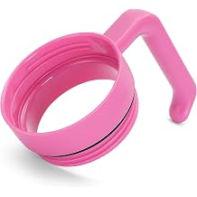 makerflo Pink Tumbler Handle for 30oz & 40oz Tumblers Twist-On, Twist-Off Craft Accessory, Ergonomic Grip, Leak-Proof Lid, Ideal for Craft and Personalization Epoxy Pack of 1