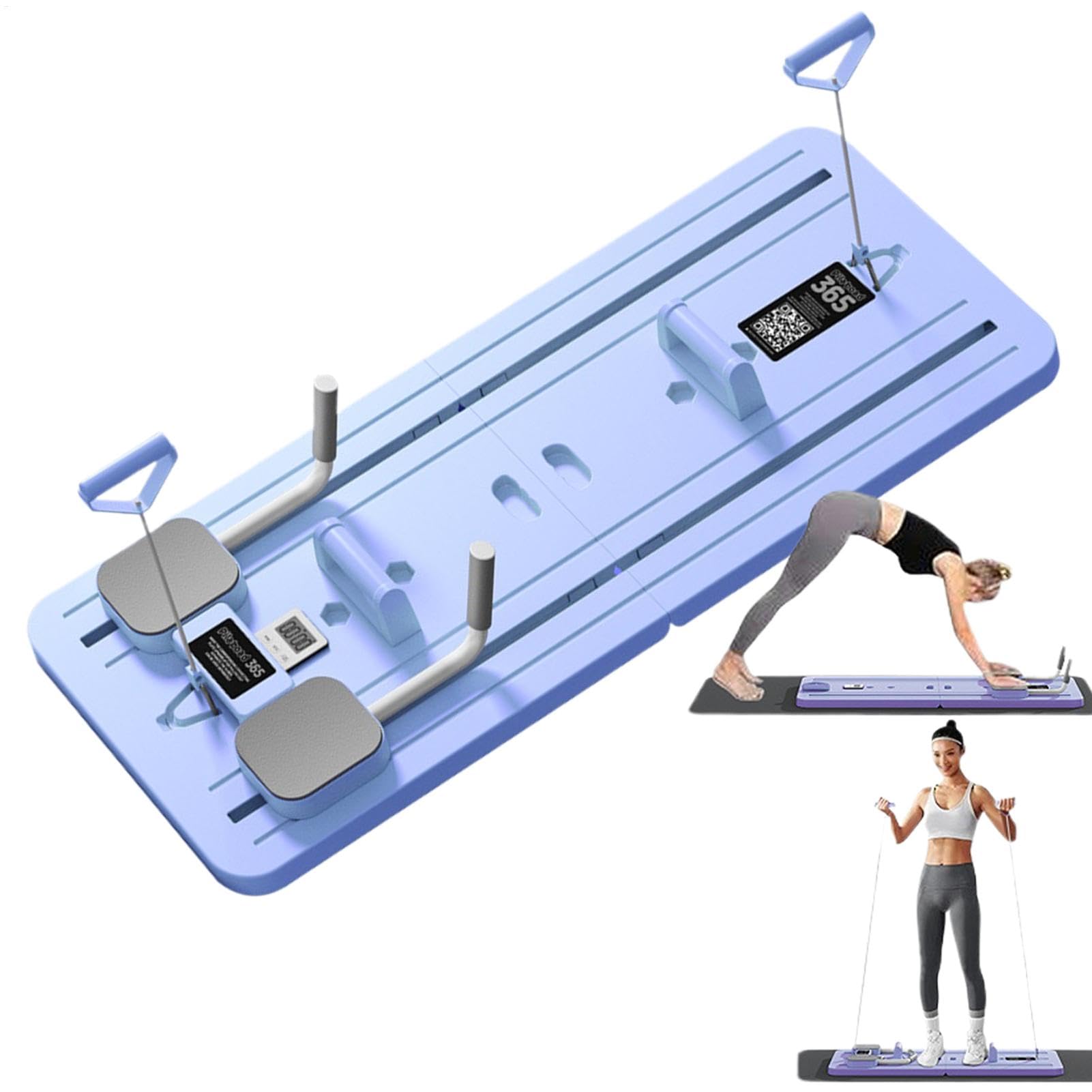 Pilates Reformer Machine Board | Automatischer Rückprall Faltbares Pilates Board | Bauchübungsgeräte | Mehrzweck-Bauchkerntrainer | Pilates Board | Faltbares Pilates Reformer | Body Fitness Board