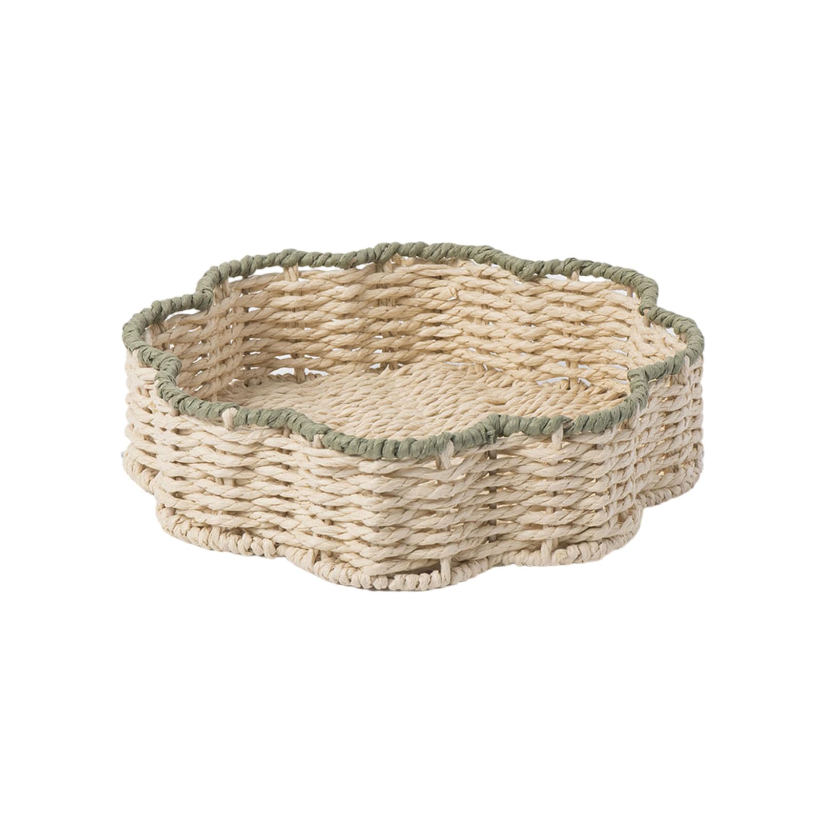 Tsophreniq Multipurpose Paper Rope Basket Sturdy Paper Rope Foldable Basket Large Capacity Container for Home Organization Storage Solution