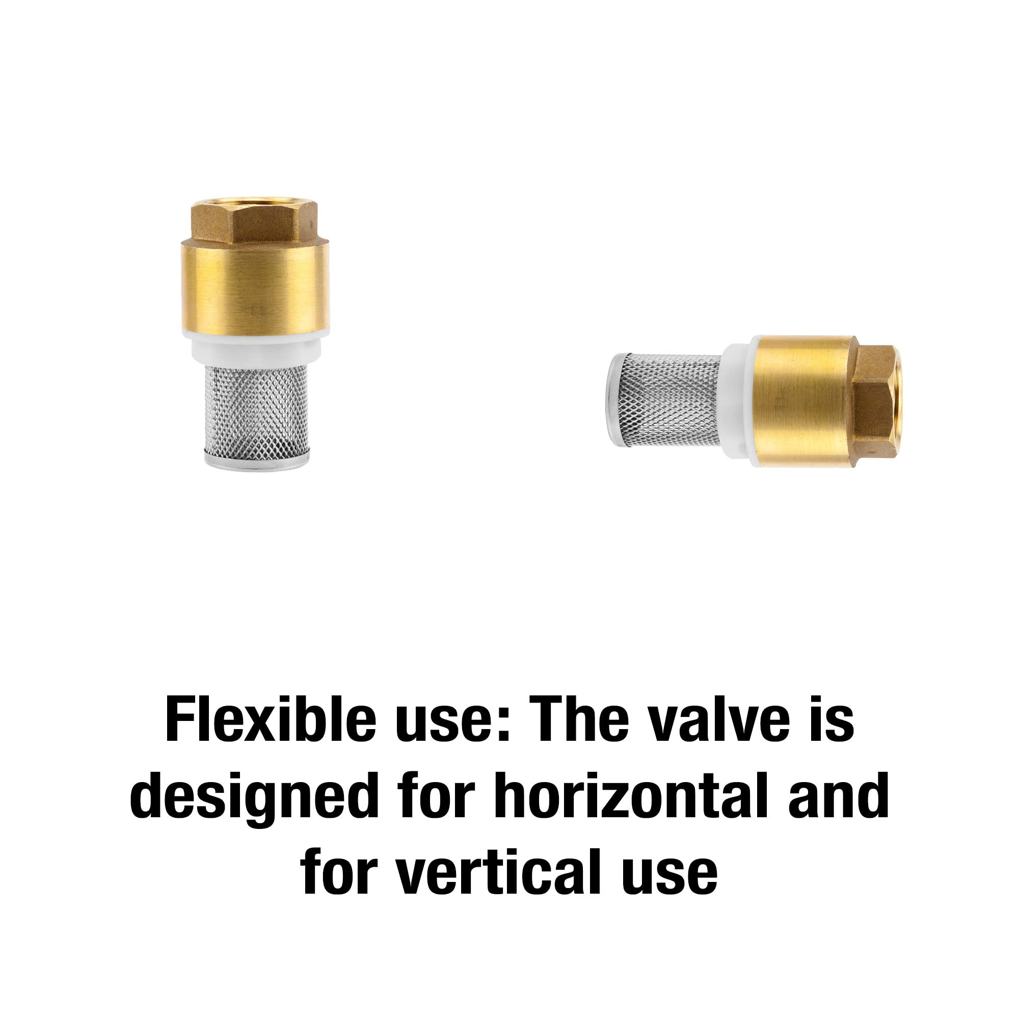GARDENA Brass foot valve: check valve, 42 mm (1 1/4 "), Threaded for Connection to The Pump Including The strainer - Image 2
