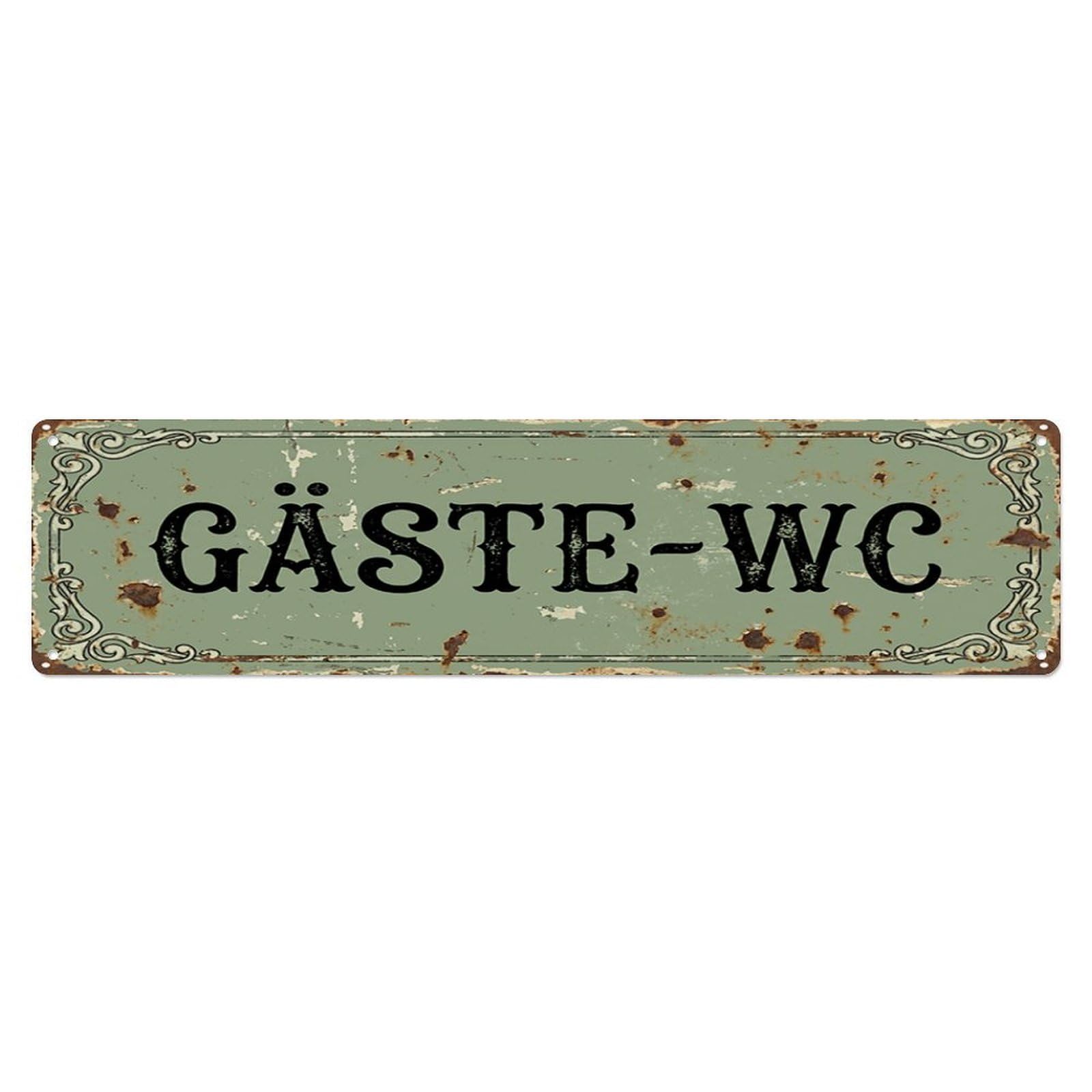 Vintage Nostalgic Pub Bathroom Toilet(WC) Door Metal Tin Skinny Sign Plaque Wall Decor for Cafe, Club Bar, Office, Home Garden Metal Poster 4x16Inch