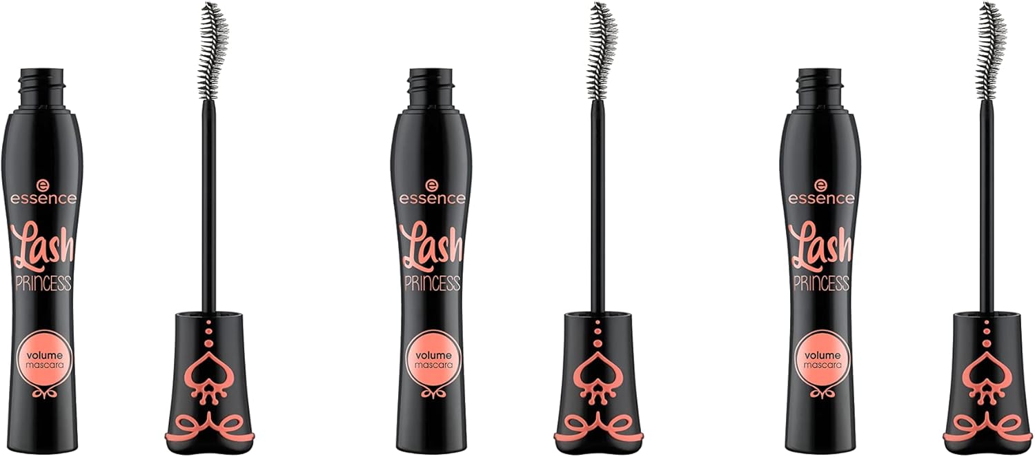 Essence Lash Princess Volumizing Mascara, intens zwart, veganistisch, zonder parabenen, parfum/alcohol, anti-clump, verpakking van 3 (3 x 12 ml)