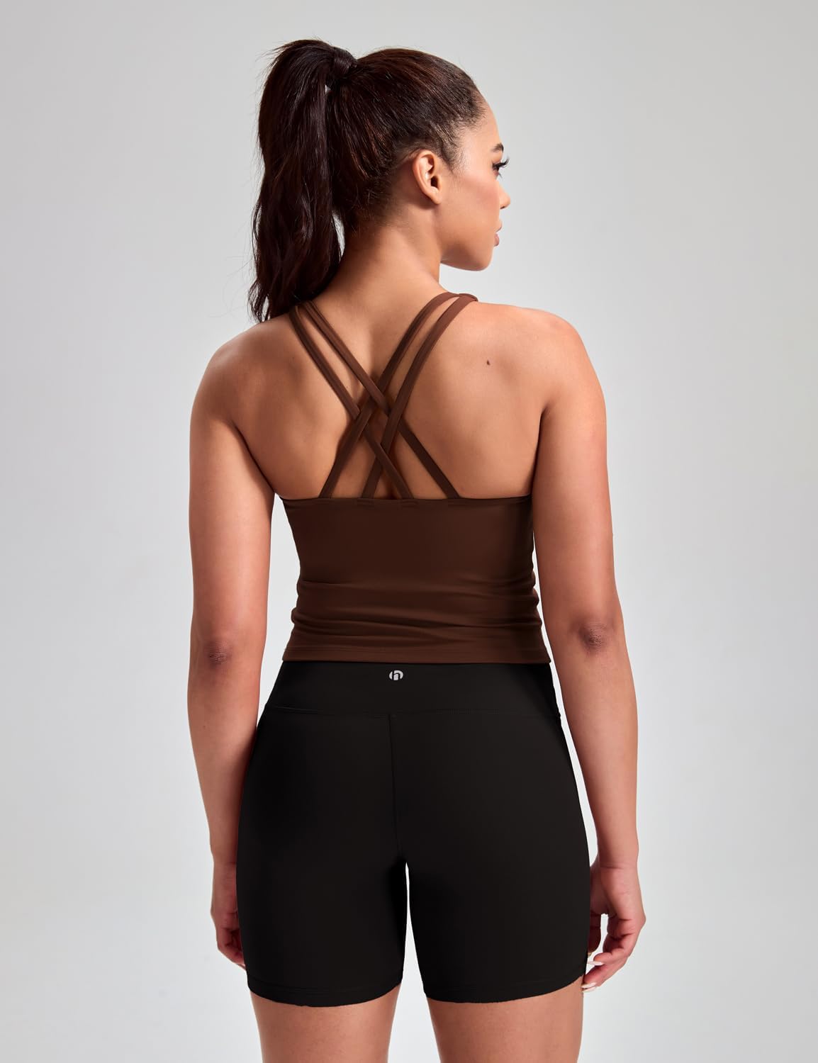 HeyNuts Longline Zeal Bras Medium Impact Wirefree Sports Bras Workout Crop Tank Tops with Removable Pads, A-D Cups - Image 3