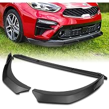3PCS Front Bumper Lip Kit مناسب للتوافق مع 2019-2021 Kia Forte / Forte5 ، STP-Style Splitter Trim Protection Spoiler ، Air-Dam-Chin-Diffuser Unpaint Matt Black