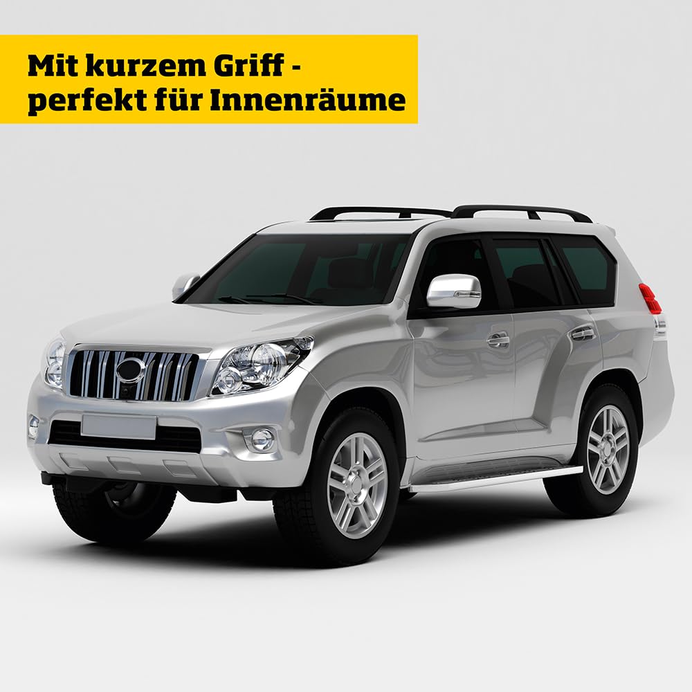 EUROtops Professionnel Car Duster - Petit Balai à Main Idéal Pour La Poussière/pollen - Nettoyage De La Peinture De Moto Sans Eau - Franges Cirées - Fibres De Coton - Connu Aux