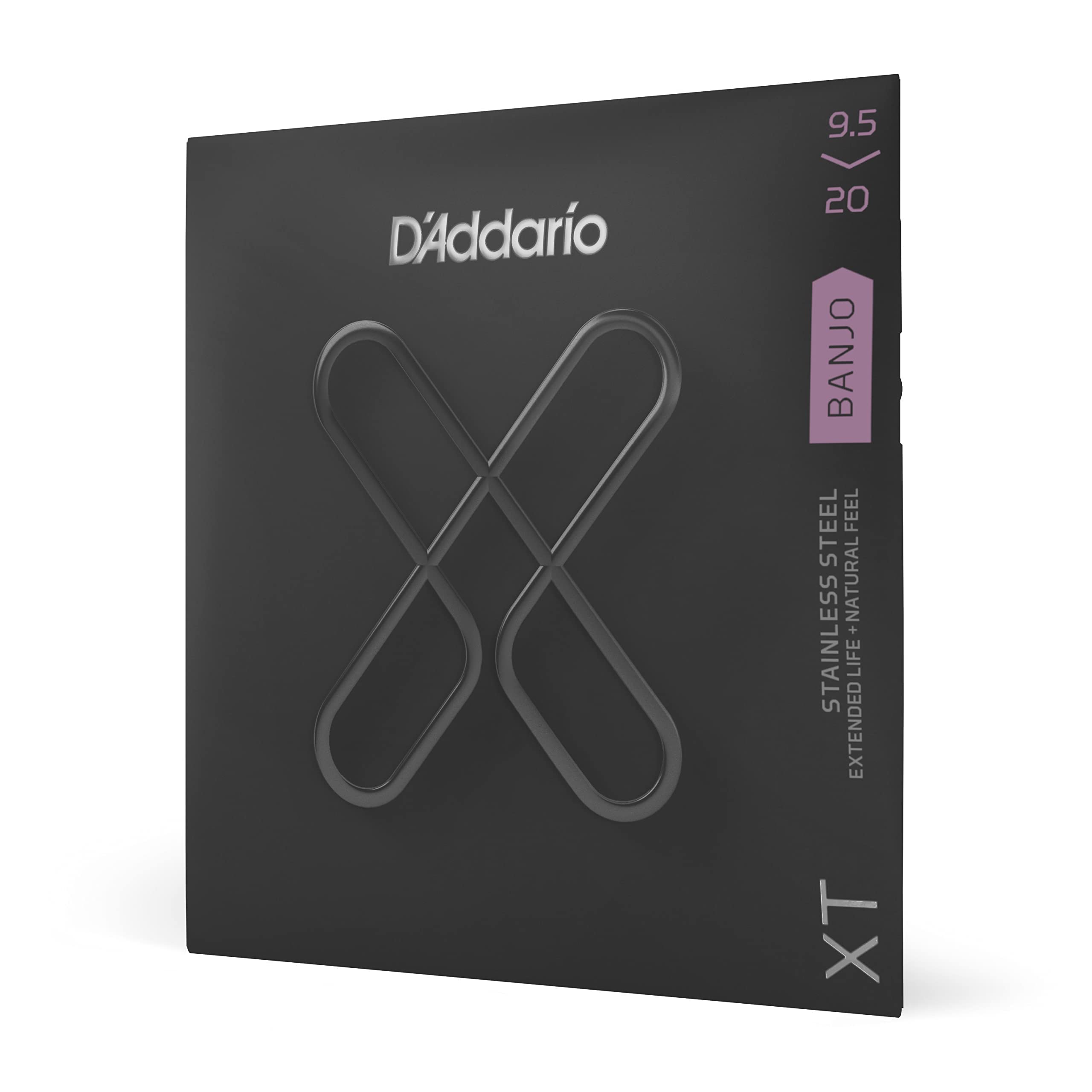 D'Addario XT Stainless Steel Banjo Strings, Custom Light, 9.5-20