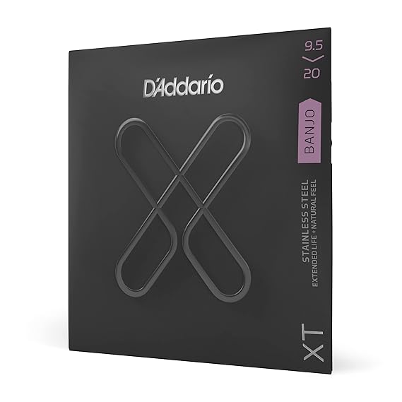 D'Addario XT Stainless Steel Banjo Strings, Custom Light, 9.5-20