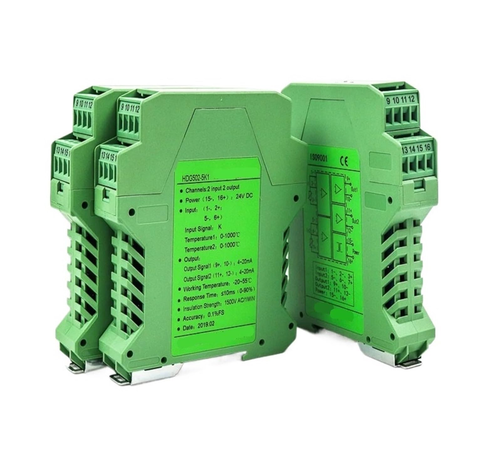 Convertisseur Pt1000 4-20 mA émetteur isolateur de température 24V