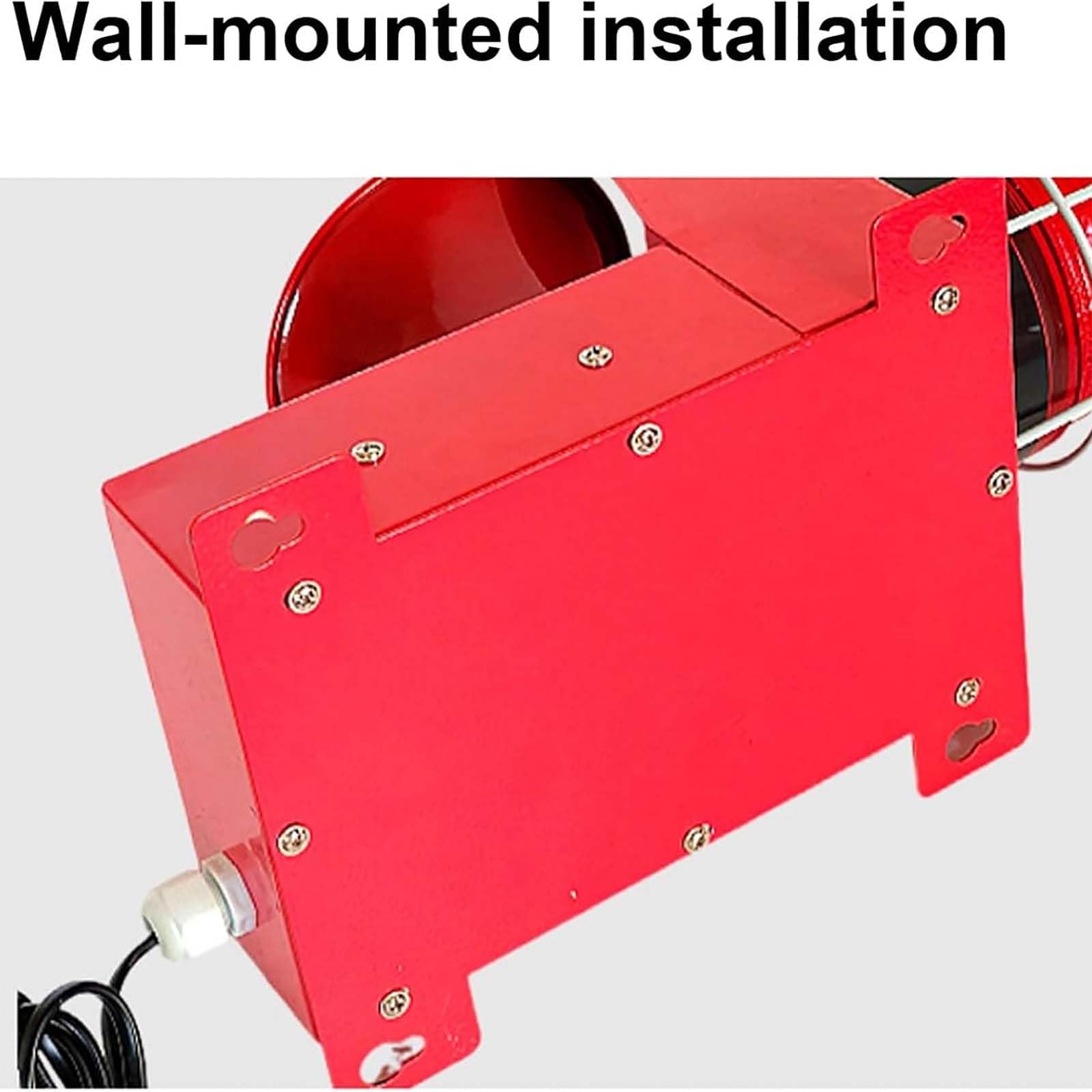 Sirena industrial de alarma de sonido y luz, luz estroboscópica de 130 dB, resistente al agua para fábricas, terminales, seguridad para uso doméstico