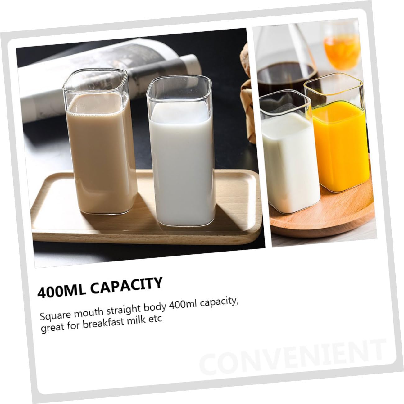 Alipis 6 pezzi Bicchieri Colazione Vetro Borosilicato Tazze Trasparenti Creative per Bevande Calde e Fredde Adatte Cocktail