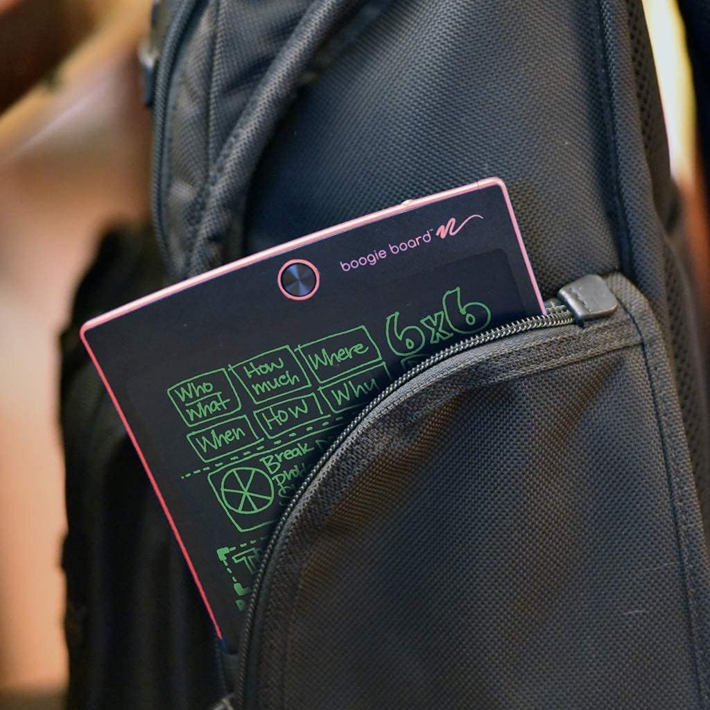 Lowest Price Boogie Board Jot Reusable Writing Tablet, Includes 8.5 in LCD Writing Tablet, Instant Erase, Stylus Pen, Built in Magnets & Kickstand, Pink