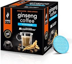 King Cup - 1 Pack of 10 Ginseng Capsules for Sugar, 10 Capsules 100% Compatible with Lavazza a Modo Mio System of Ginseng Flavored Drink, Gluten Free and Lactose Free