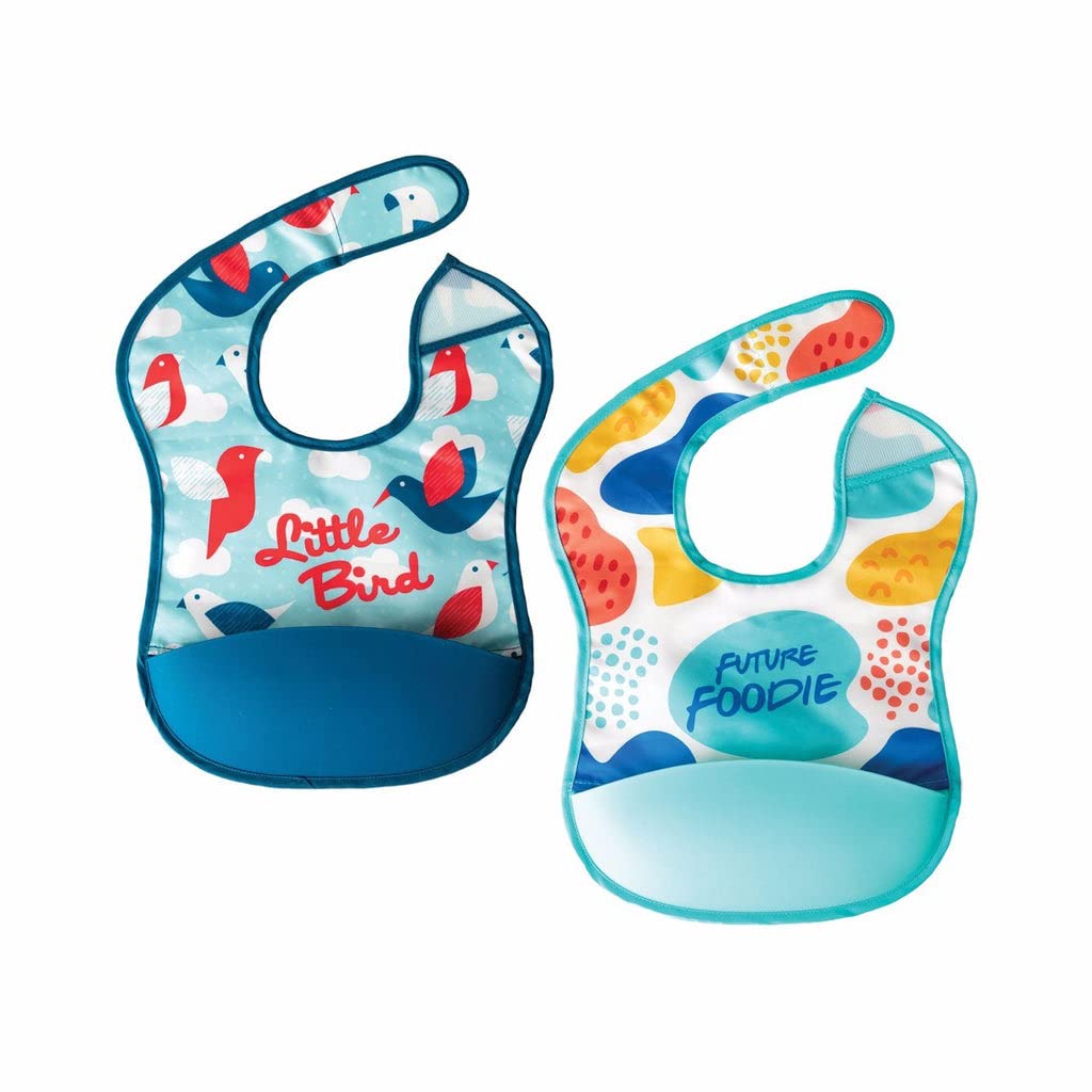 Tiny Twinkle Silicone Pocket Bib 2-Pack - Baby & Toddler Waterproof bib with Silicone Pocket, 6-24 Months-image-43