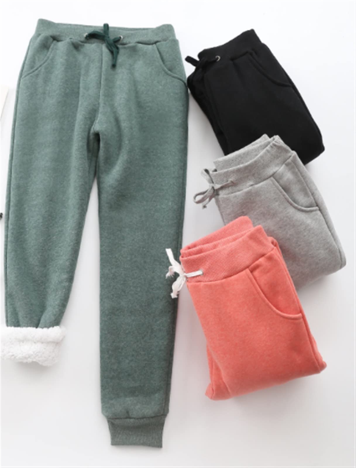 Pantalon Chaud for Femme, Pantalon Athlétique en Peluche for Femme avec Doublure en Polaire, Pantalon De Sport Épais, Pantalon De Survêtement Chaud