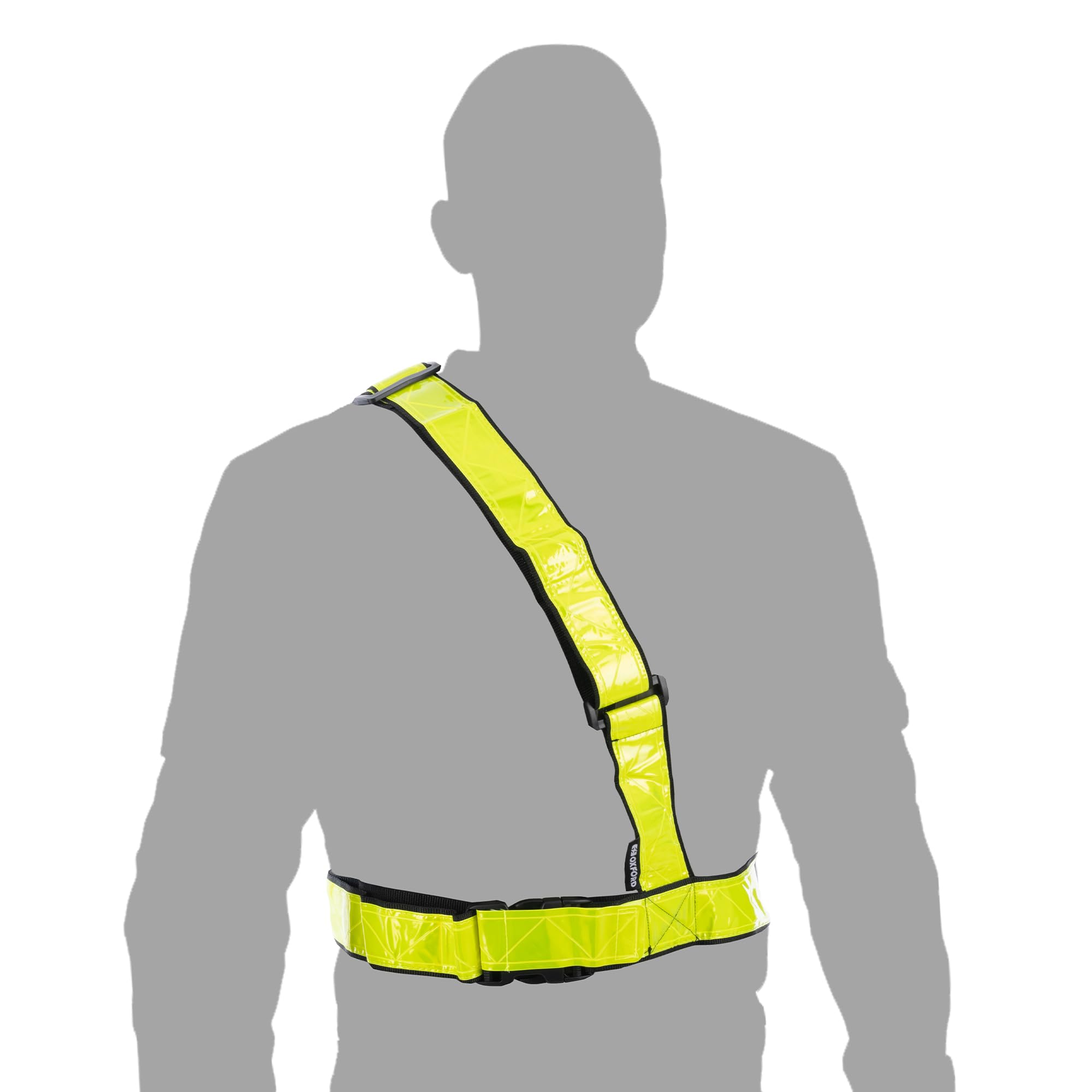 Oxford Unisex Bright Belt L/XL RE466L | Reflective Motorcycle Vest Bicycle Harness, Fluo Yellow, L-XL EU