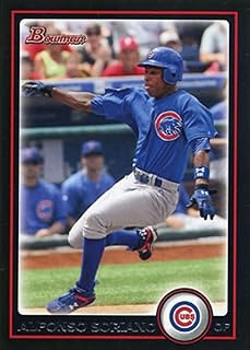 2010 Bowman #105 Alfonso Soriano Chicago Cubs MLB Baseball Card NM-MT