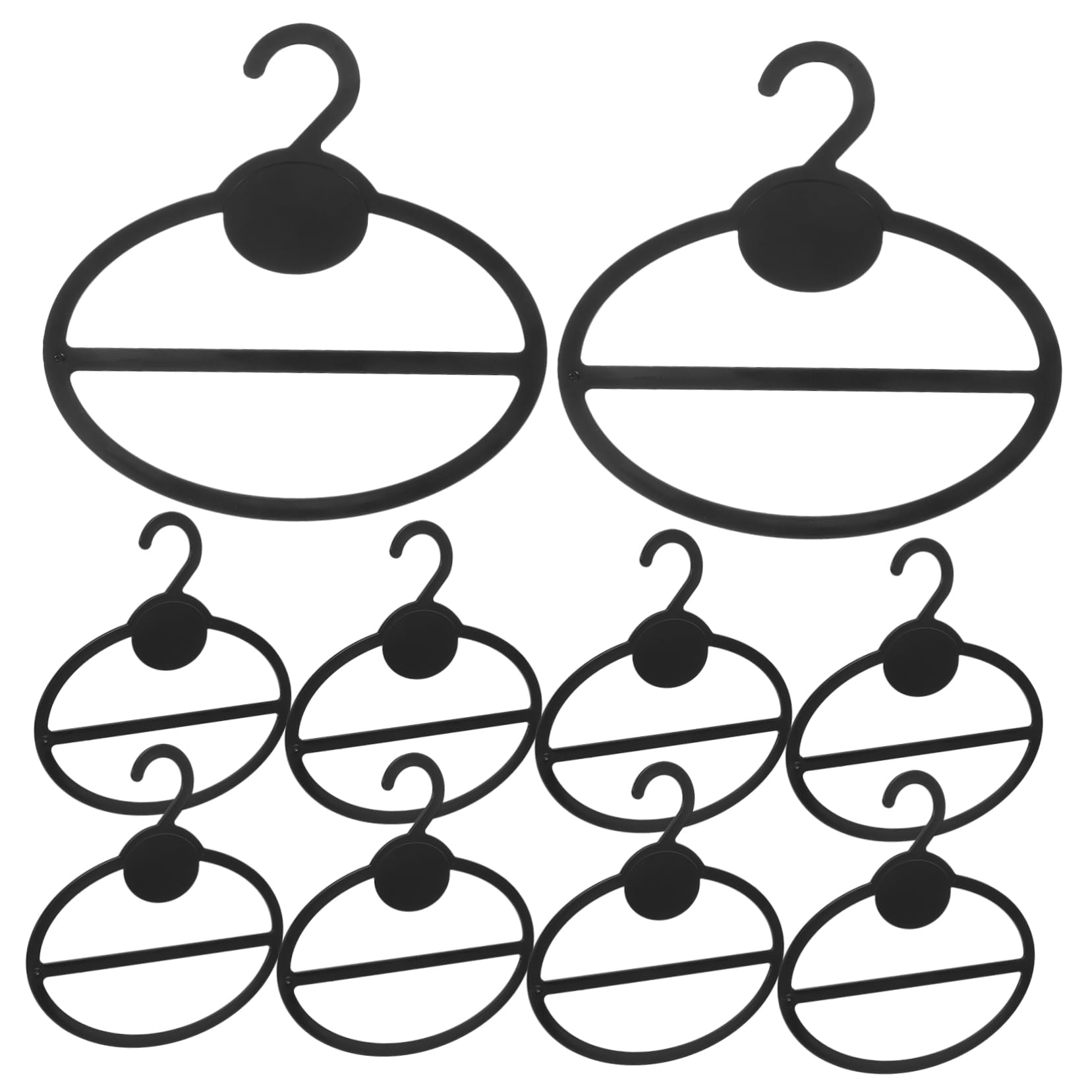 Ciieeo Rotating Scarf Hanger Set 10 Pcs Scarves Holder Circular Pant Hanger for Ties Belt and Accessories