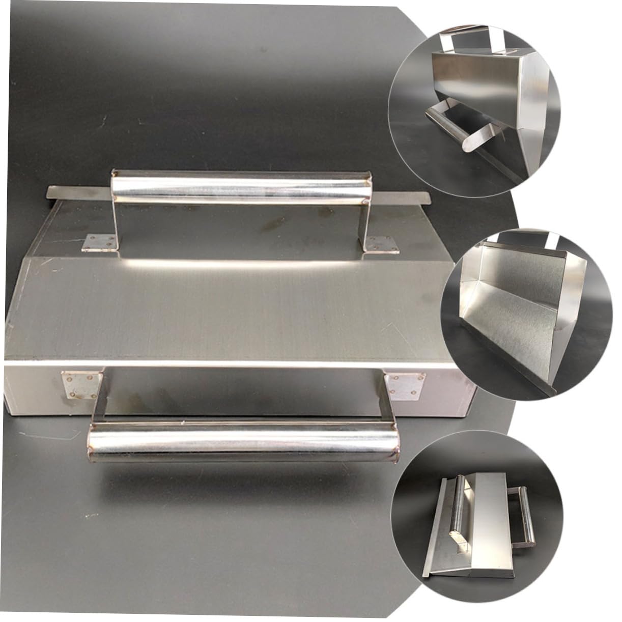 Cazzuola per Finitura Murale in Acciaio Inox, Argento | Lisciatura Pareti e Lavori su Calcestruzzo, Forma Unica, Design Multifunzione, Presa Confortevole